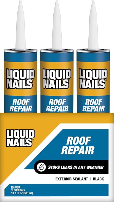 Liquid Nails Roof Repair 10.3 oz. Black Exterior Waterproofing Roof Adhesive by LiquidNails