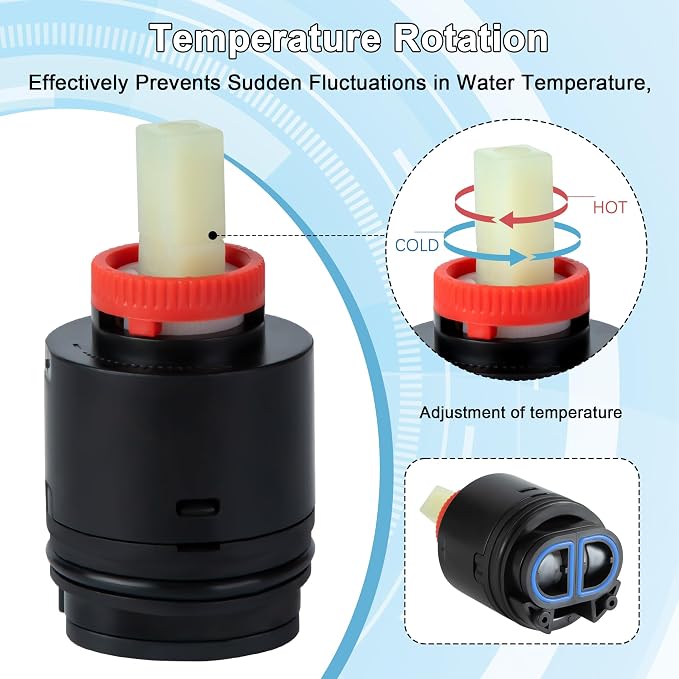 N40HKC Shower Cartridge Replacement, 40mm Shower Faucet Cartridge, - Image 5