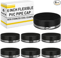 6 Pack 6 Inch Flexible PVC Pipe Cap by Unknown