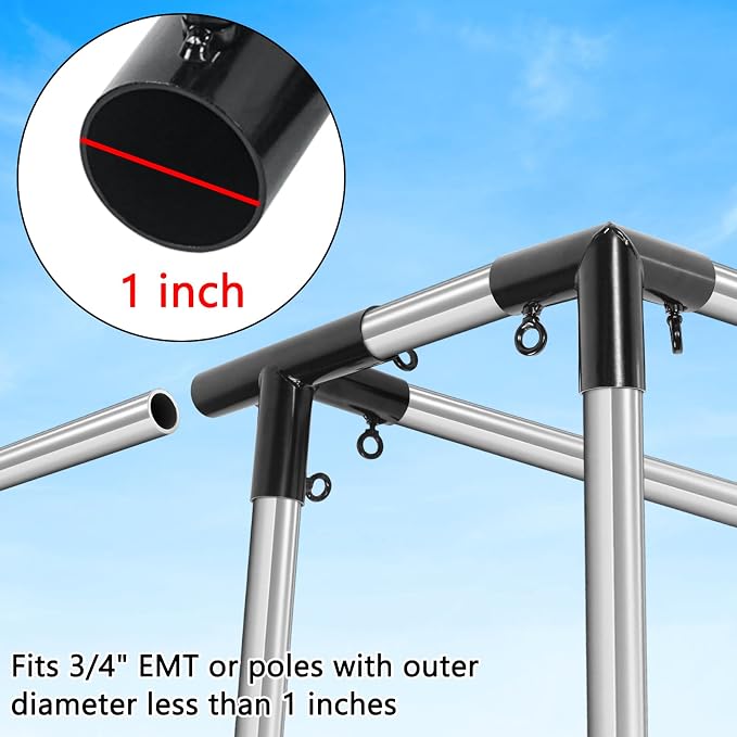 Luwint 2PCS 4-Way Flat Canopy Fittings, Fits 3/4" EMT Pipe - Image 3