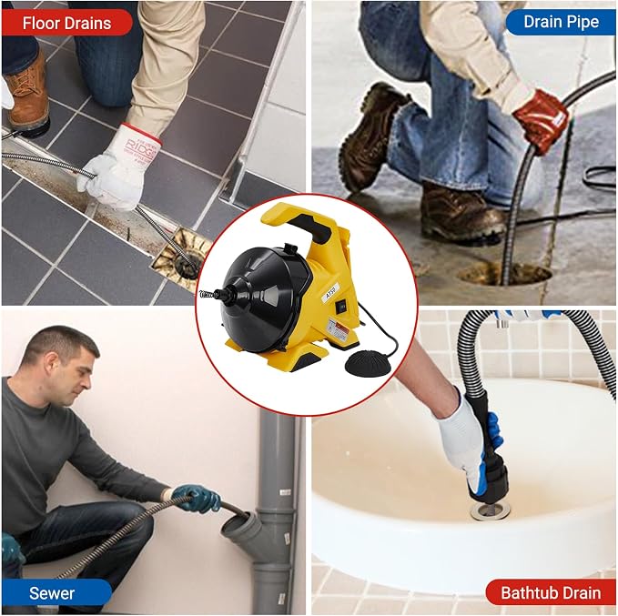 30Ft Electric Drain Cleaner Machine - Image 8