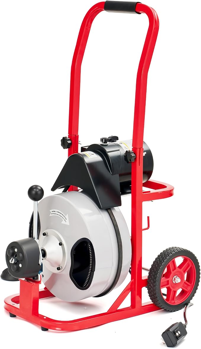 Albott 100 FT x 1/2 Inch Electric Drain Cleaner Machine | Auto-Feed Sewer Snake - Image 8