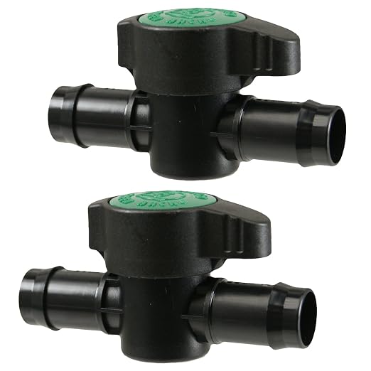 2-Pack In-Line Barbed Ball Valve 16mm - Image 2