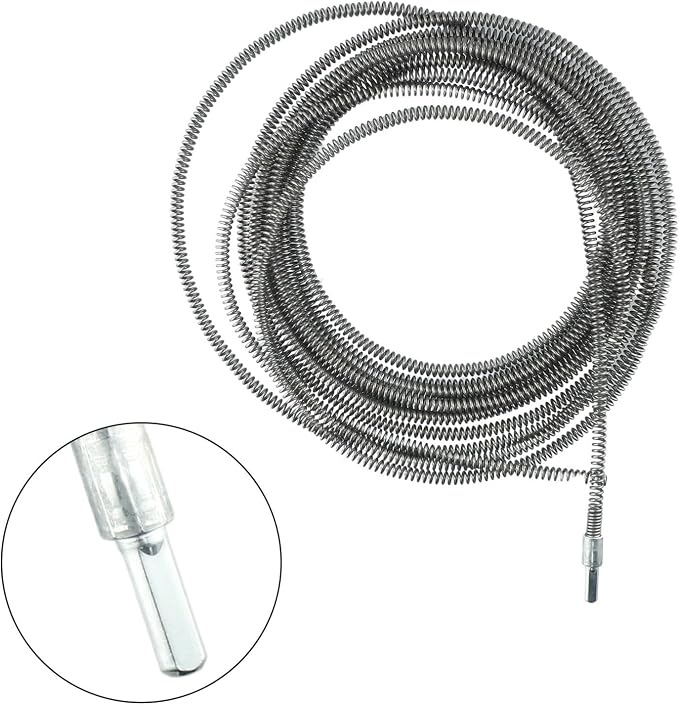 Electric Drill Powered Drain Cleaning Spring Tool, Fits Standard Drills - Image 8