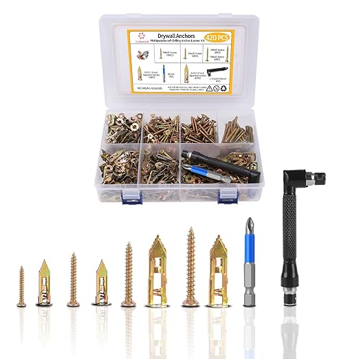 Jyphorixal 420Pcs Self Drilling Drywall Anchors by Borntobeprofessional