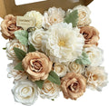 FACINOC Roses Artificial Flowers Nude Bouquet Box Set Fake Flower by FACINOC