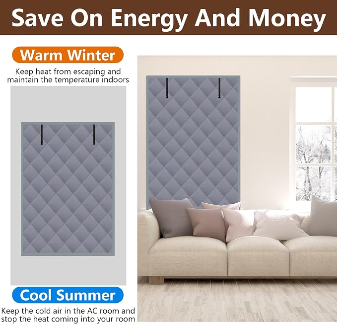 3-Layer Winter Insulated Window Cover, Thermal Insulated Window Blanket | 63 x - Image 5