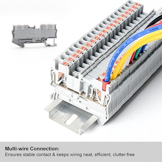 12Pcs PT2.5 Quattro Terminal Blocks, 4 Conductors Rail Mounted | 4 Conductors - Image 4