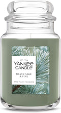 Yankee Candle Silver Sage & Pine, Christmas Scented Candle, 22oz Large Jar by Unknown