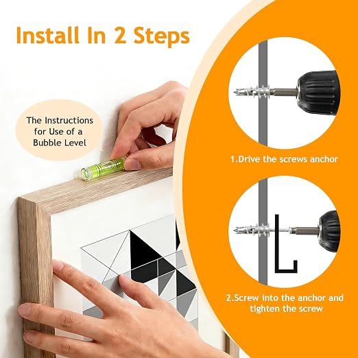 Heavy Duty Metal Drywall Anchors, Hollow Walls, Hanging Shelves, Wall Decor - Image 4