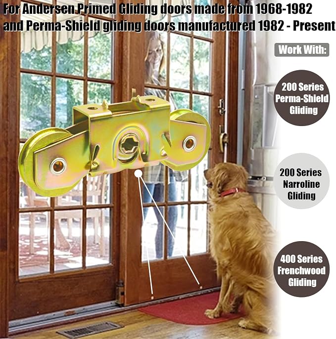 Andersen Patio Sliding Door Tandem Roller Assembly | Compatible - Image 7