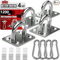 304 Stainless Steel Pad Eye Snap Hook, M8 Ceiling Hook 1200Lb, Yoga Gym by Sprookber