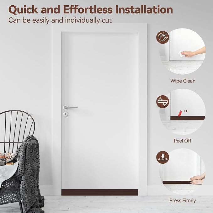Ohuhu 118" Silicone Door Draft Stopper, - Image 6