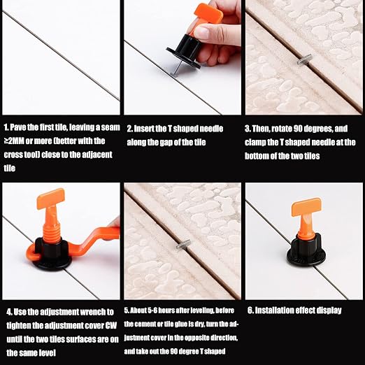Leveling Compounds Tile Leveling System Kit, Level Spacers Tile Tools - Image 3