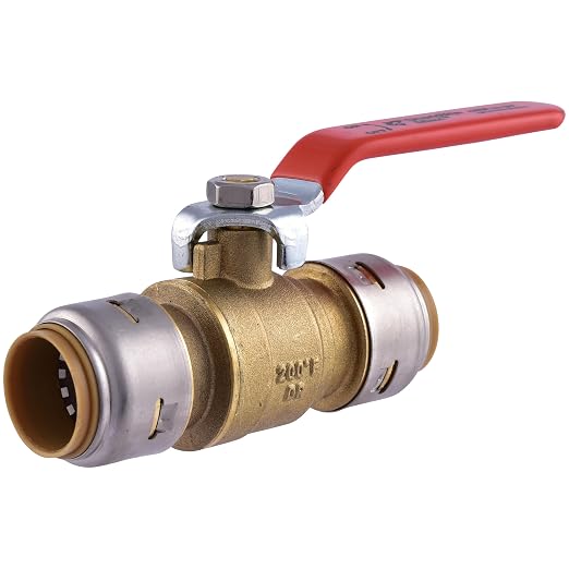 SharkBite Max 3/4 Inch Ball Valve, Push To Connect Brass Plumbing Fitting by SharkBite