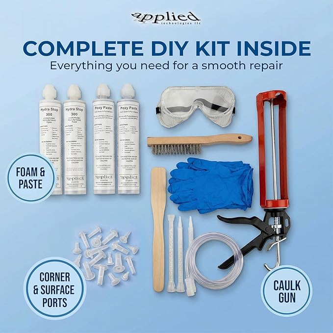 Hydra Stop 300 Fast Set Crack Injection Kit, 10ft | Quick-Reaction Resin - Image 7