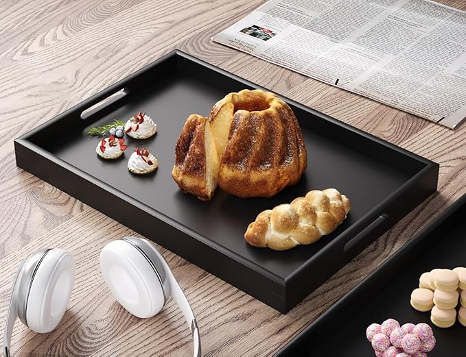 Fibogollo Bamboo Set of 2 Serving Tray - Image 4