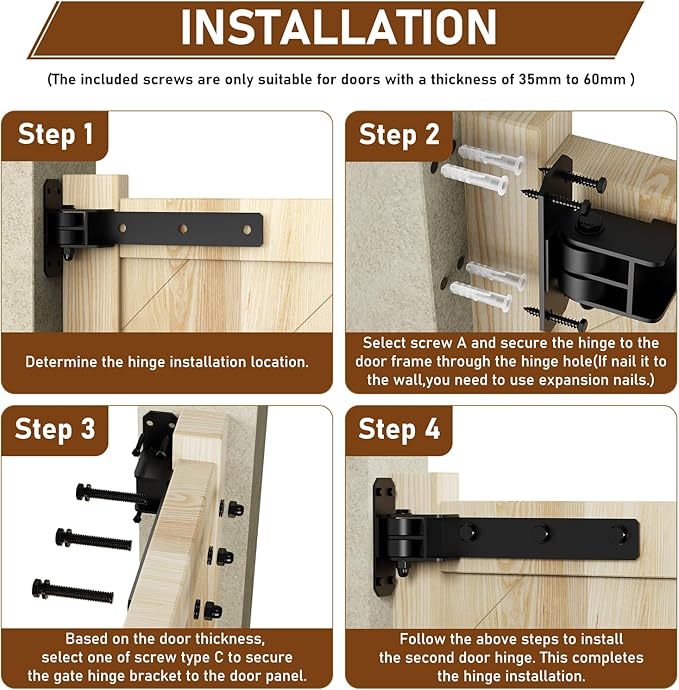 Heavy Duty Gate Hinges 1000 Lbs, 13” Bolt-On/Weld-On 180° Open Gate Hinges | - Image 5