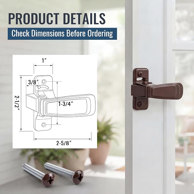 Screen Door Latch Replacement Kit | Replacement Door Handle Hardware, Easy - Image 4