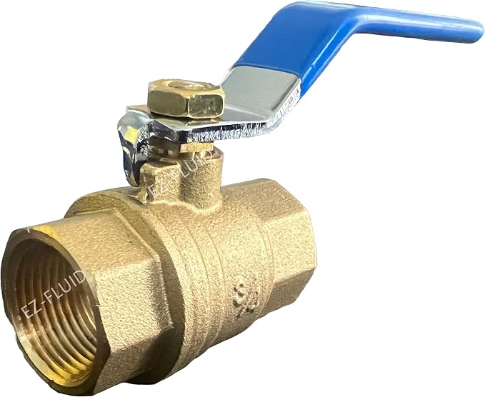 EZ-FLUID 3/4 Inch IPS Heavy Duty Full Port Ball Valve, Brass Plumbing Fitting by EZ-FLUIDPlumbingProducts