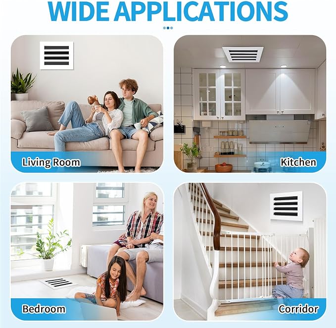 10x8 Modern AC Vent Cover, Decorative Air Vent Register Grille - Image 6