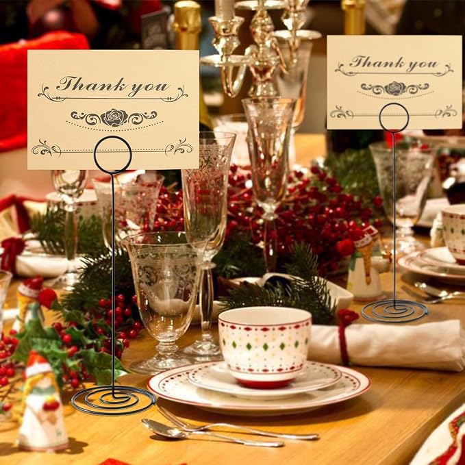 Table Number Holders, Photo Holder | Picture Holder, Cards Stand Name Menu Clips - Image 7