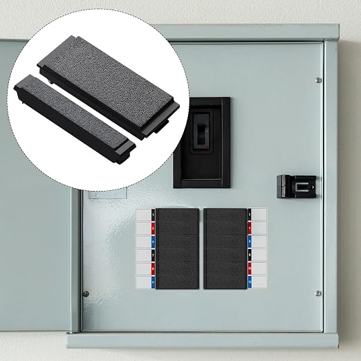 12 Pack Breaker Filler Plate 1/2 Inch 1 Inch Wide Black Electric Panel Cover - Image 4