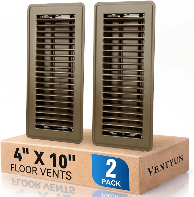 4" x 10" Floor Register Vent Covers 2-Pack by VENTYUN
