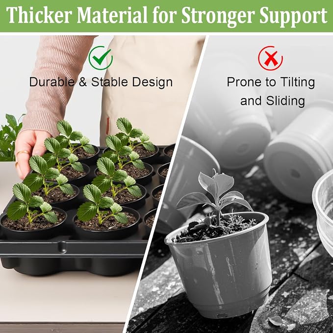 RooTrimmer 3 Inch Plastic Plant Pots 100 Pcs - Image 5
