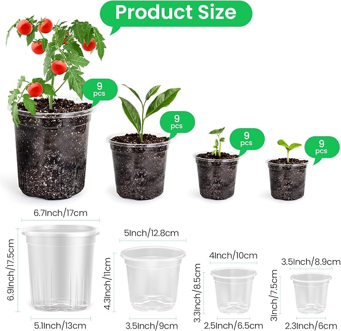 Bluepro Clear Nursery Pots - Image 2