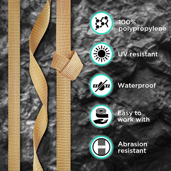 Webbing Strap, 3/4" to 2", 10-50 Yds, EDC gear, backpack repair and pet dog - Image 3