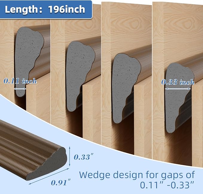 196”Wedge Weather Stripping Door Seal Strip - Image 3