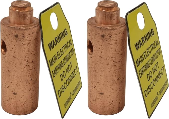 Copper Ground Rod Clamp with Electrical Tag, Loose-proof Ground Connector Lock by GOUNENGNAIL