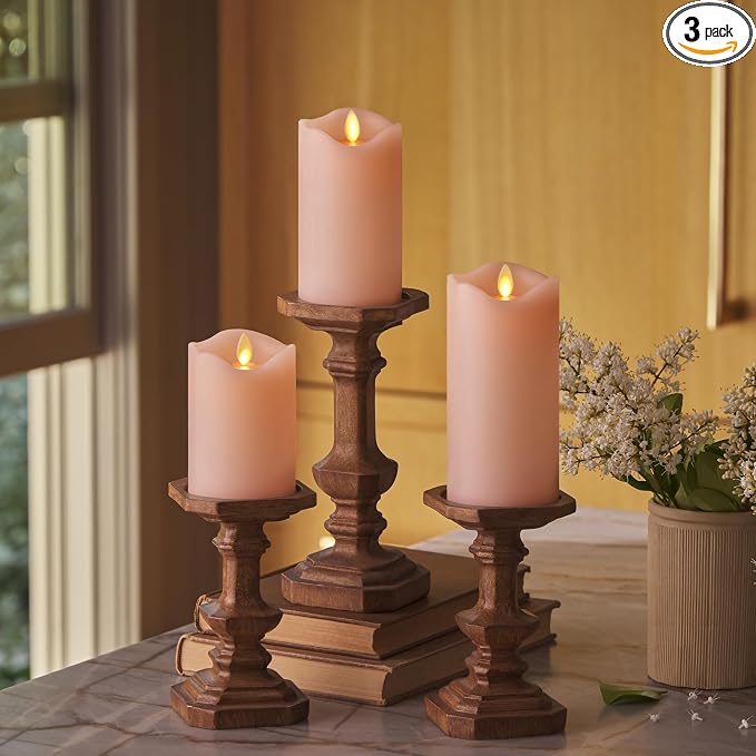 Co. Flameless LED Battery Operated Flickering Pillar Candles by MatchlessCandleCo
