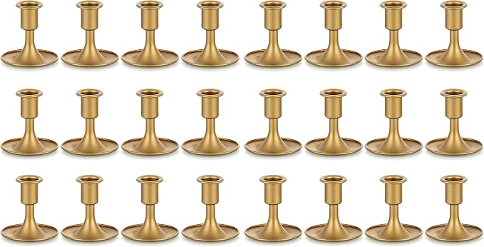 Candlestick Holders Taper Candle Holders, Romadedi Gold Candle Stick Candle by ROMADEDI