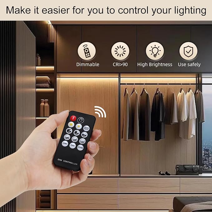 ZSLAIFU COB LED Strip Light 24V, 16.4ft Warm LED Light Strip - Image 2