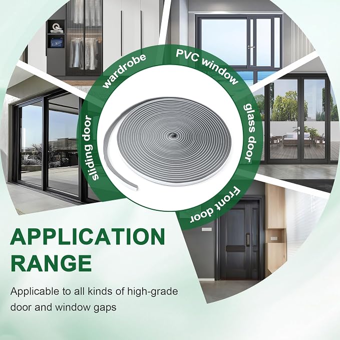 39FT Weather Stripping Door and Window Seal, Self-Adhesive Soundproofing Seal - Image 7
