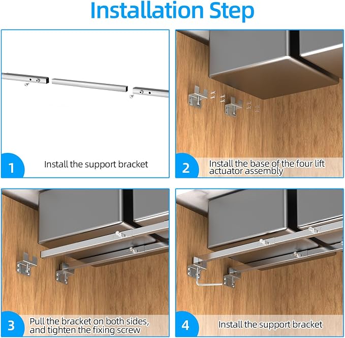 Qualward Undermount Sink Supports Brackets, Adjustable Undermount Sink Support - Image 6