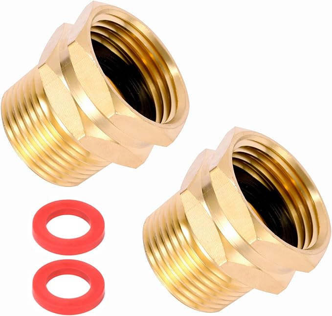 Garden Hose Adapter, 3/4" GHT Female x 3/4" NPT Male Connector | GHT to NPT by Sanpaint
