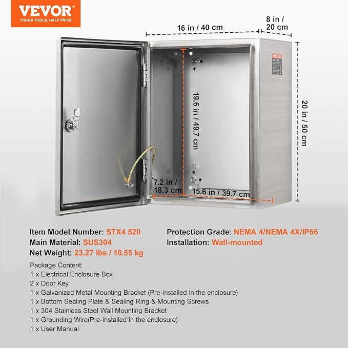 Steel Electrical Box, 304 Stainless Steel Electrical Enclosure Box, - Image 7