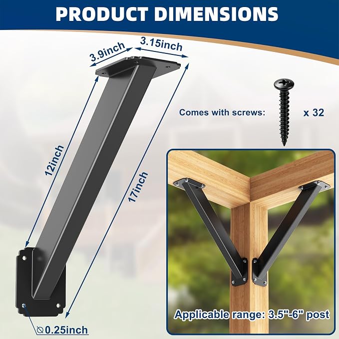 45 Degree Angle Support Bracket, Pergola Bracket - Image 4