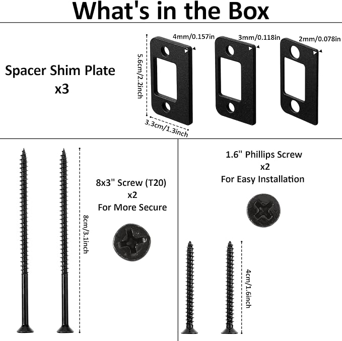 Door Strike Plate Shim, Universal Standard Door Strike Plate - Image 2