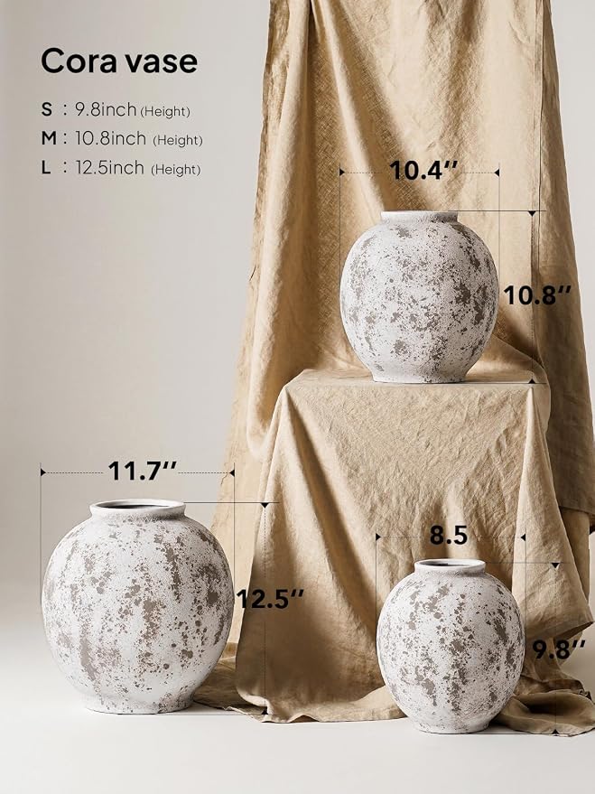 Large White Ceramic Vase - Image 3