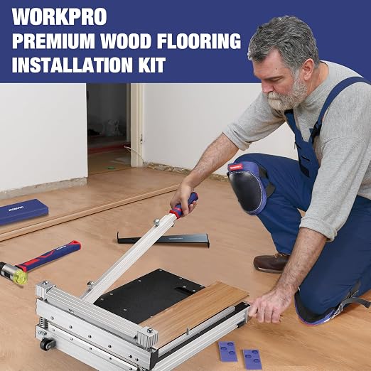 WORKPRO Laminate Flooring Installation Kit, Knee Pads, Heavy Duty Pull Bar - Image 7
