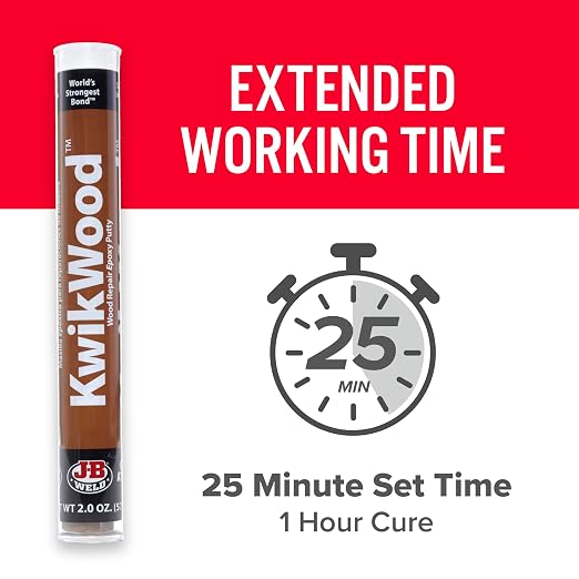 J-B Weld 8258 KwikWood Wood Repair Epoxy Putty Stick-7 inch - Image 2