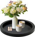 11 Inches Round Wooden Tray Decor, Round Wood Tray by ZMOIVOK