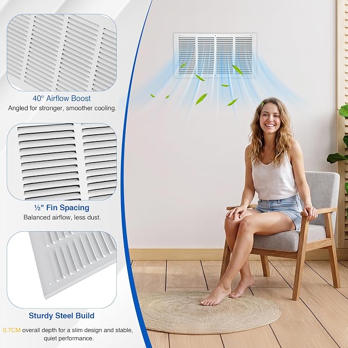 Fancat 20x10 Duct Opening | Steel Return Air Grille | Vent Cover Grill - Image 6