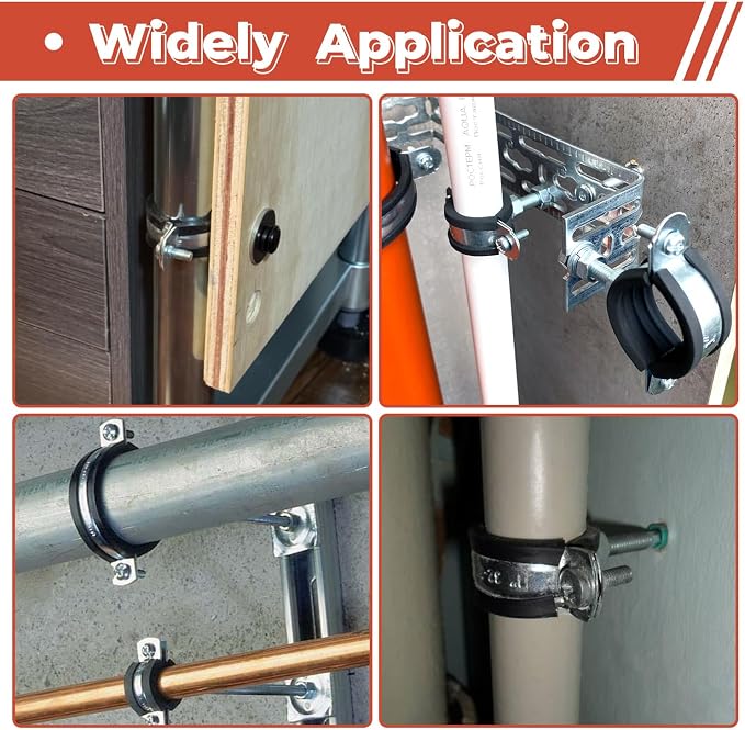 6 Pcs 0.6-0.7 Inch Split Ring Pipe Hanger, 15-19mm Heavy Duty Adjustable Pipe - Image 7