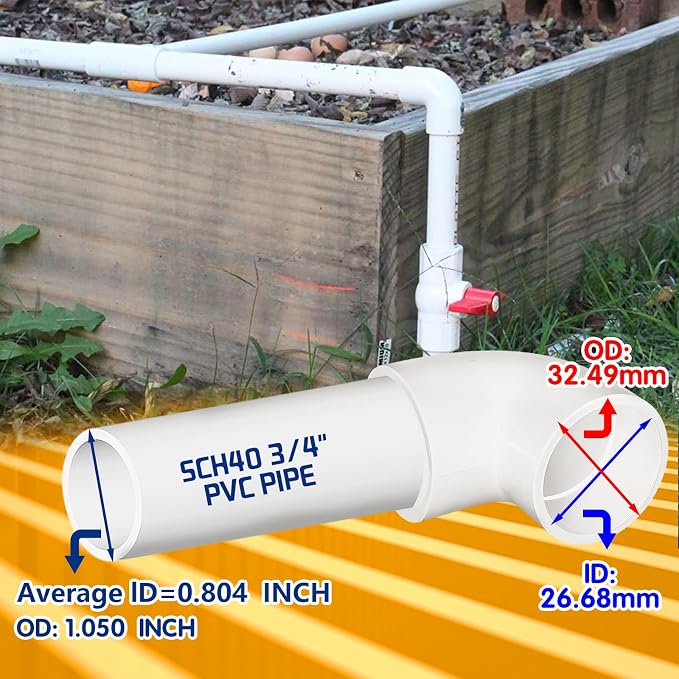10-Piece 3/4" 90 Degree PVC Elbow & Right Angle Adapter, PVC Corner Connector - Image 2