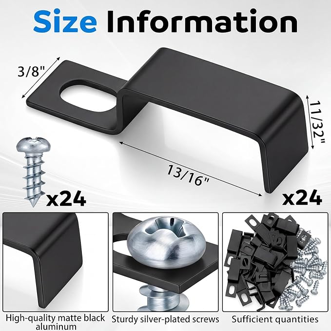Zonon 24 Pcs Window Screen Clips - Image 2